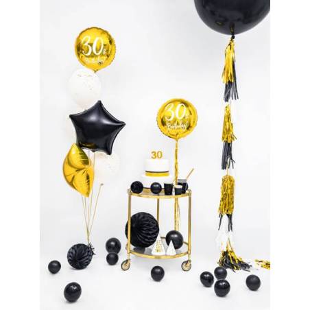 Ballon rond 1m noir pastel Ballon rond 1m noir pastel