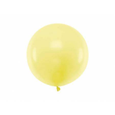 Ballon rond 60cm jaune clair pastel 
