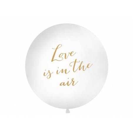 Ballon géant 1 m l'amour est dans l'air blanc 