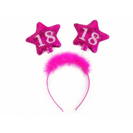 Bandeau avec étoiles 18 rose 