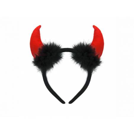 Bandeau Diable avec fourrure noir 