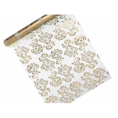 Organza imprimé blanc 036 x 9m 