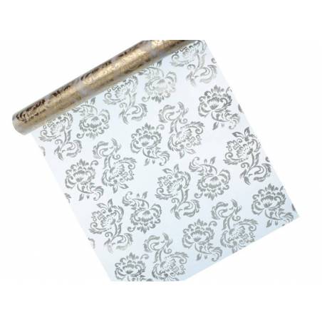 Organza imprimé blanc 036 x 9m 