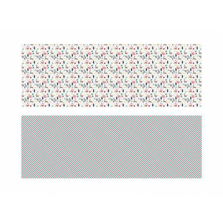Papier d'emballage Joyeux Noël mélanger 70x200cm 