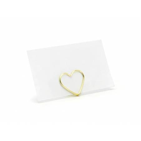 Porte-cartes Coeurs or 25 cm 