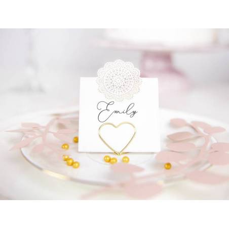 Porte-cartes Coeurs or 25 cm 