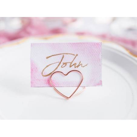 Porte-cartes Hearts or rose 25 cm 