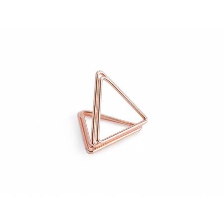 Porte-cartes Triangles or rose 23 cm 