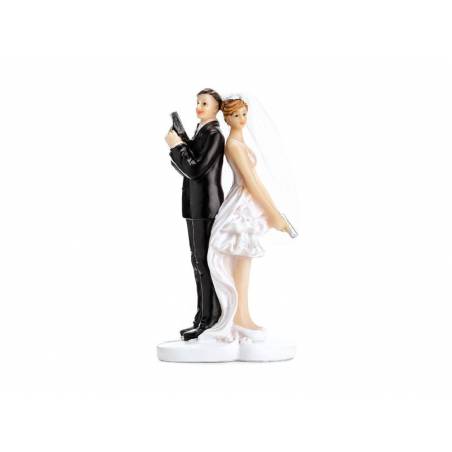 Cake Topper Agents secrets des nouveaux mariés 145 cm 
