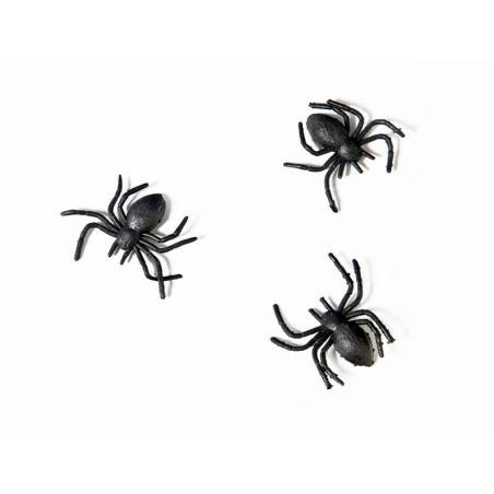 Araignées en plastique noir 