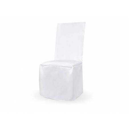 Housse de chaise en tissu mat blanc 