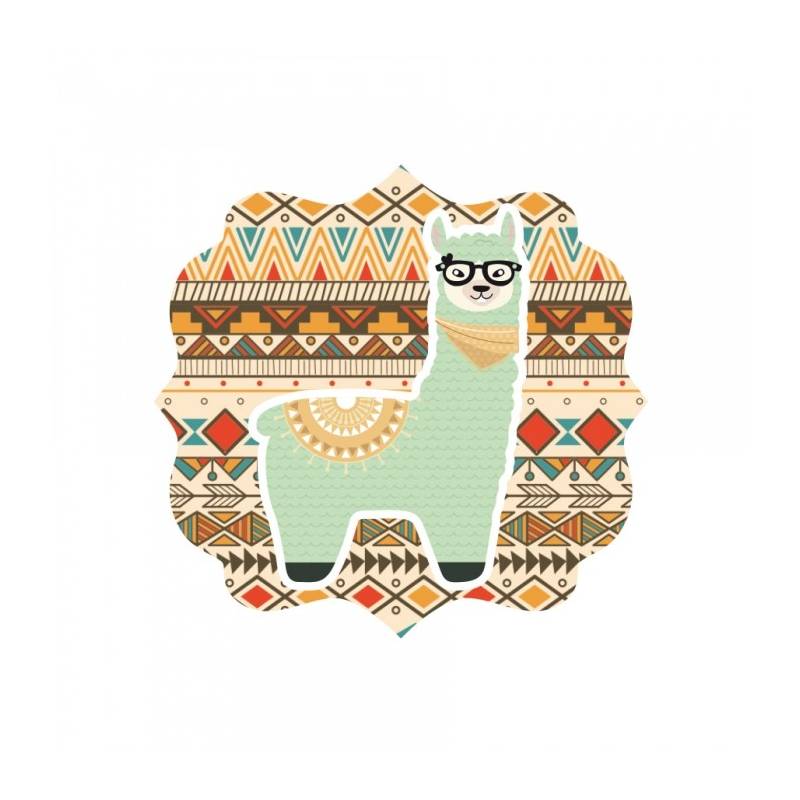 40 Stickers Baroque Lama Vert 40 Stickers Baroque Lama Vert