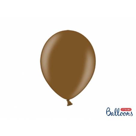 Ballons forts 27cm brun chocolat métallique 
