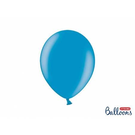 Ballons forts 27cm bleu métallisé des Caraïbes 