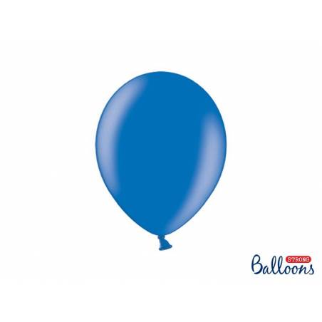 Ballons forts 27cm bleu métallique 