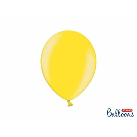 Ballons forts 27cm zeste de citron métallique 