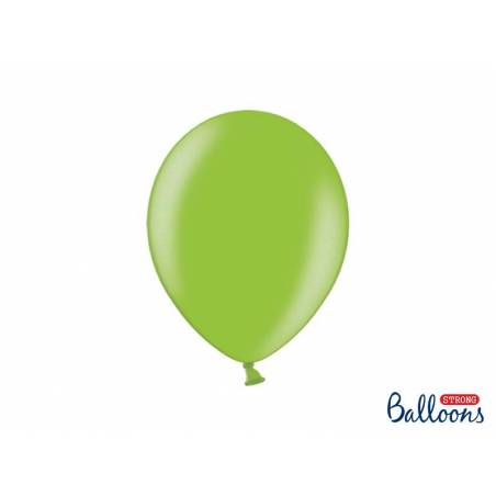 Ballons forts 27cm vert vif métallique 