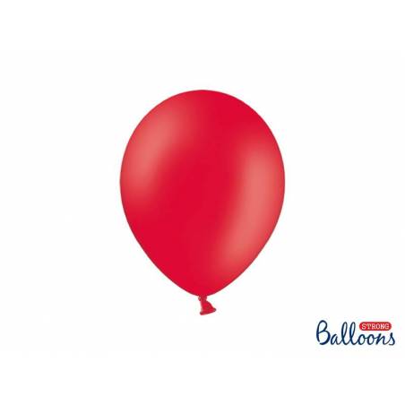 Ballons forts 27cm rouge pavot pastel 