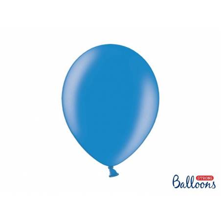 Ballons forts 30cm bleuet métallique bleuet 