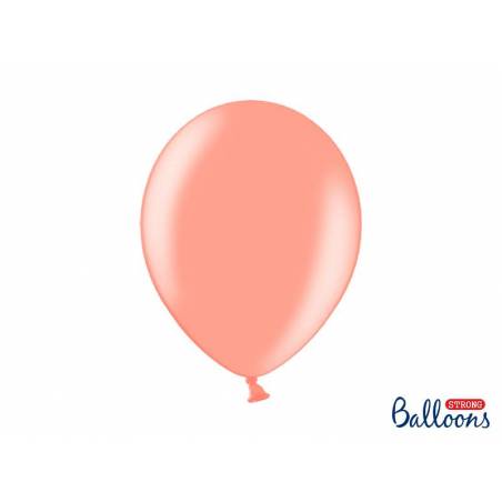 Ballons forts 30cm or rose métallique 