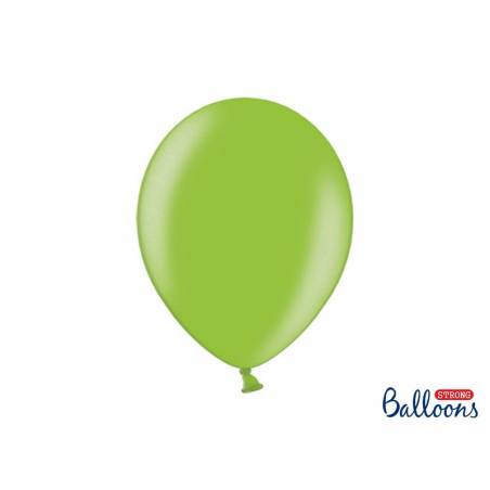 Ballons forts 30cm vert vif métallique 