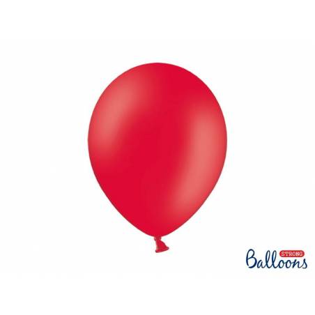 Ballons forts 30cm rouge pavot pastel 