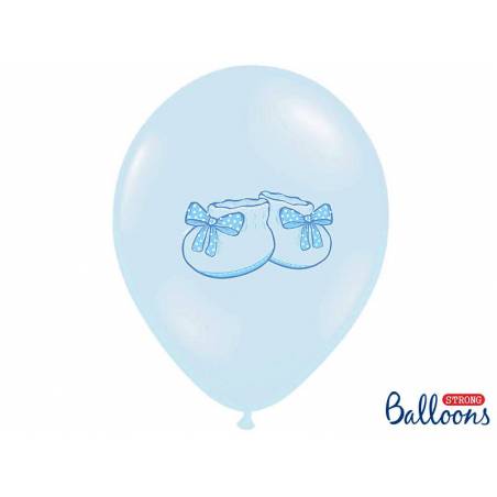 Ballons 30cm Bootee Pastel Bleu bébé 