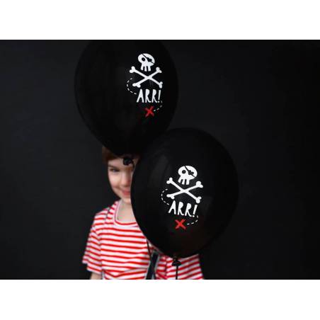 Ballons 30cm Pirates Party Noir Pastel 