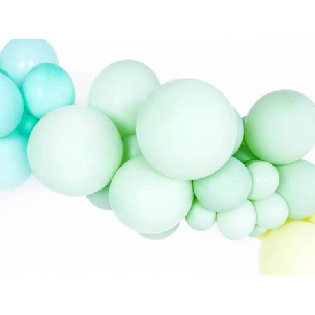 Ballons forts 12cm pistache pastel 