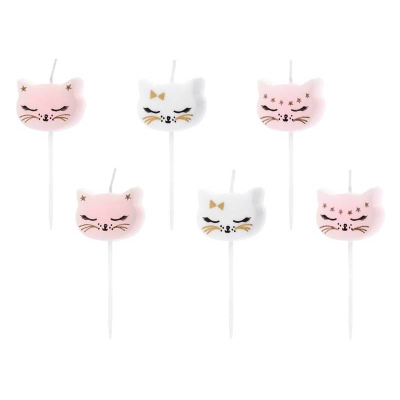 Bougies D Anniversaire Chat Assortiment 2cm