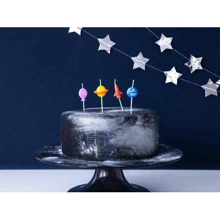 Bougies d'anniversaire Space mix 2-3cm 
