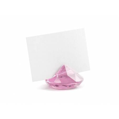 Porte-cartes en diamant rose pâle 40 mm 