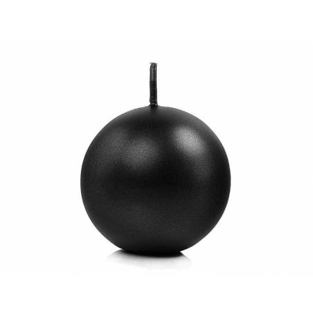Bougie Sphère métallique noire 6cm 