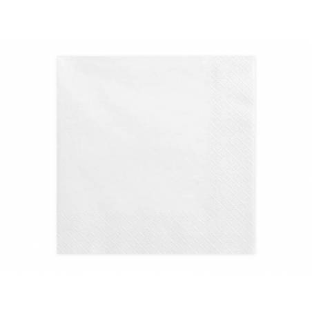 Serviettes 3 couches blanches 33x33cm 