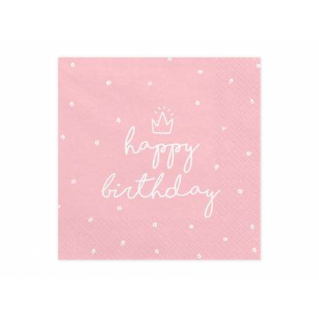 Serviette Happy Birthday 33x33 cm 