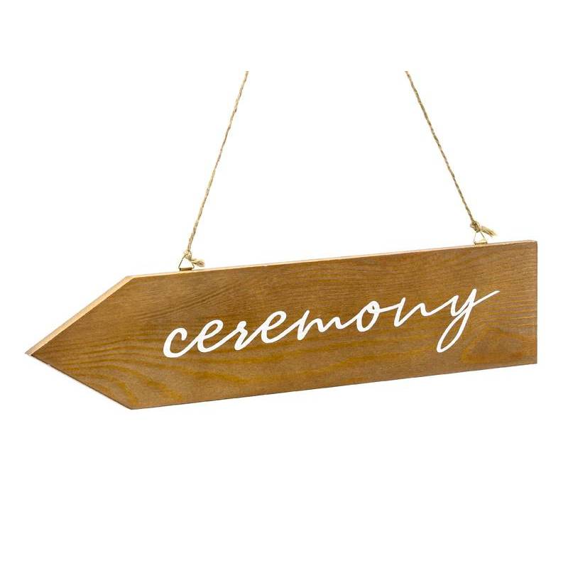 Panneau de cérémonie en bois 36x7.5cm Panneau de cérémonie en bois 36x7.5cm